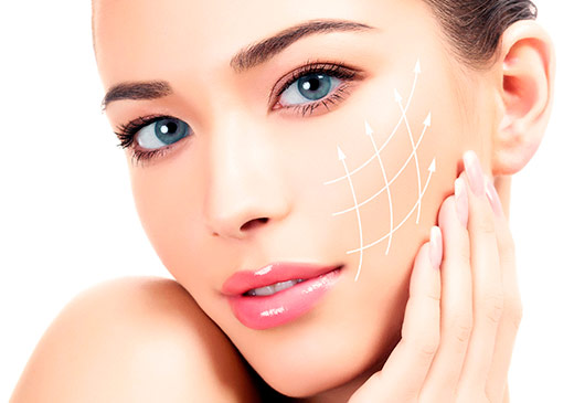 cara de mujer con piel estilizada